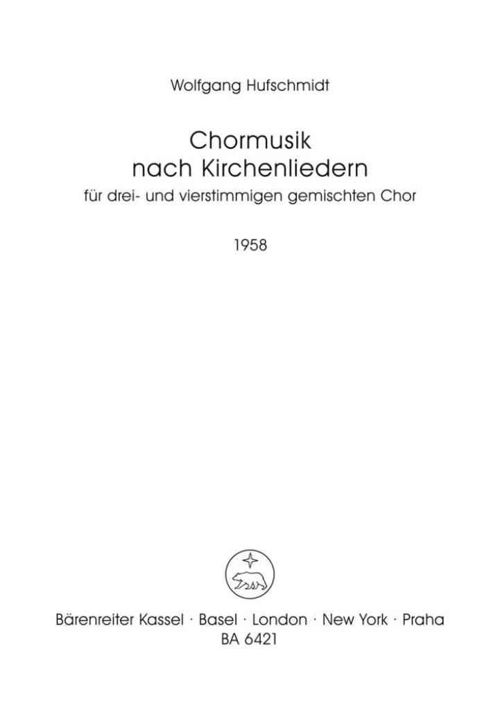Chormusik nach Kirchenliedern